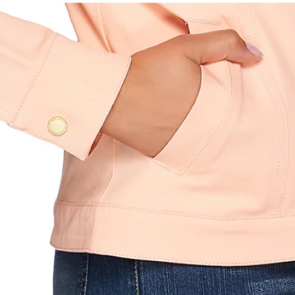 NEW Isaac Mizrahi Live! 24/7 Colored Denim Zip Front Jacket - Picture 2 of 10